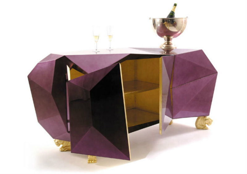 Covetedition-Diamond shapes inspired Furniture-bar