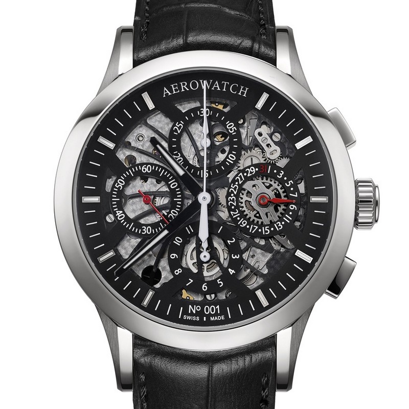Les Grandes Classiques – NUMBERED Semi-Skeleton Chronograph - Aerwatch baselworld 2017