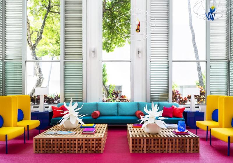 Get Inspired By The Neon Makeover Of Hawaii's New Shoreline Hotel