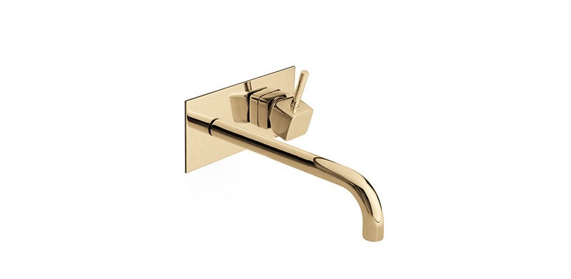 Mixed Metals Are The 2019 Trendy Materials: groove wall mixer tap