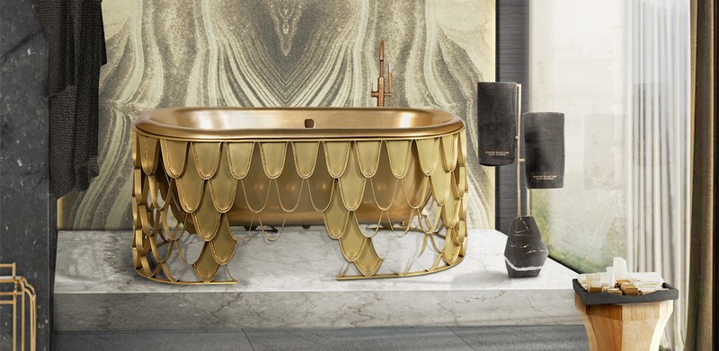Mixed Metals Are The 2019 Trendy Materials: Koi Bathtub by Maison Valentina