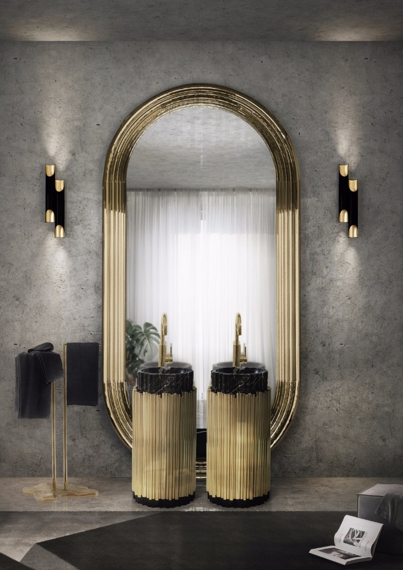Mixed Metals Are The 2019 Trendy Materials: Colosseum Floor mirror by Maison Valentina